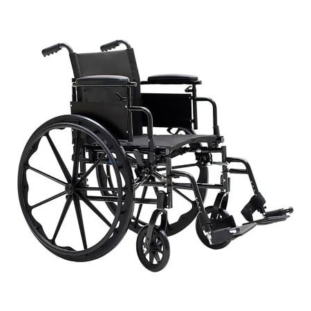 Dynarex Dynarex DynaRide S4 X Lite Wheelchair, Flip Desk Arm & Foot Rest, 18inW Seat 10276